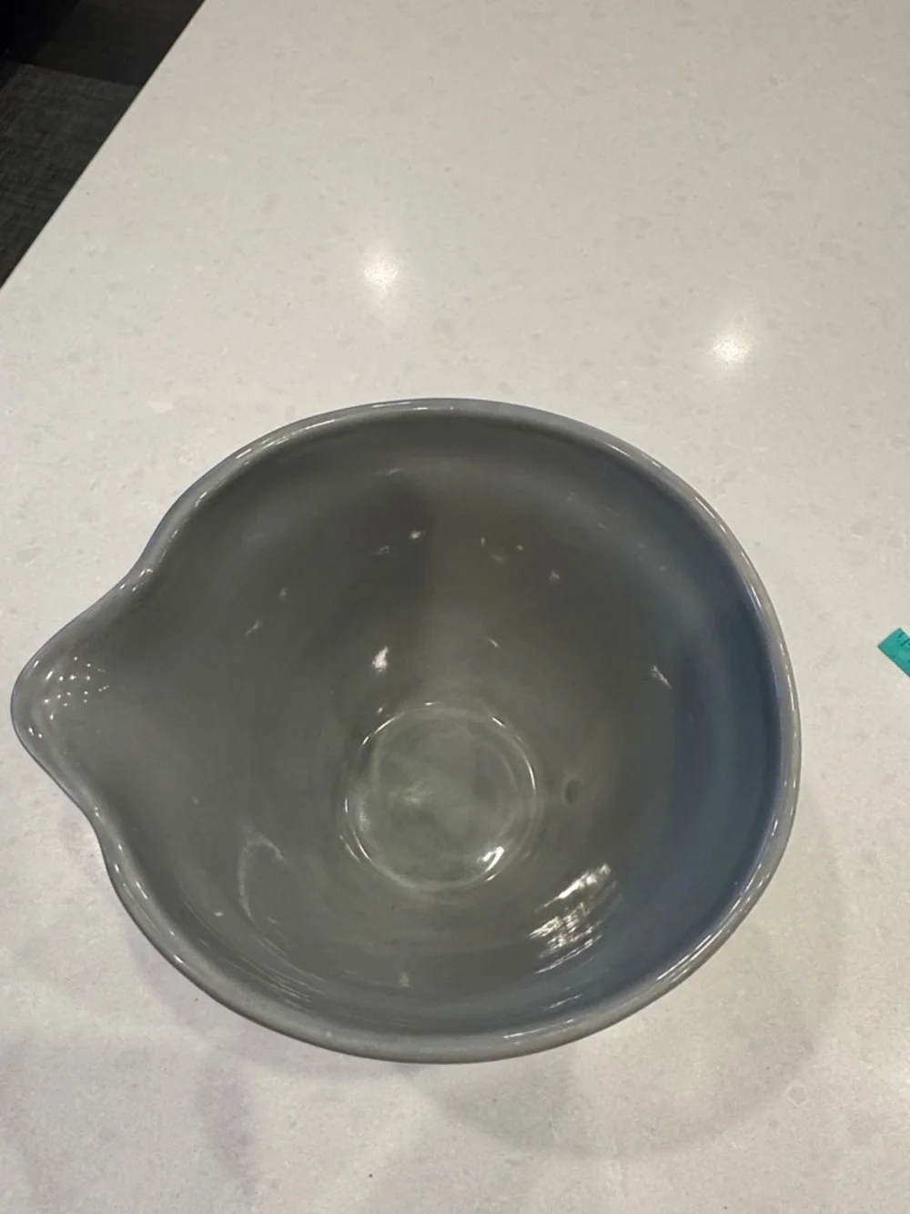 Pottery Barn Gray Glazed Ceramic Pouring Bowl